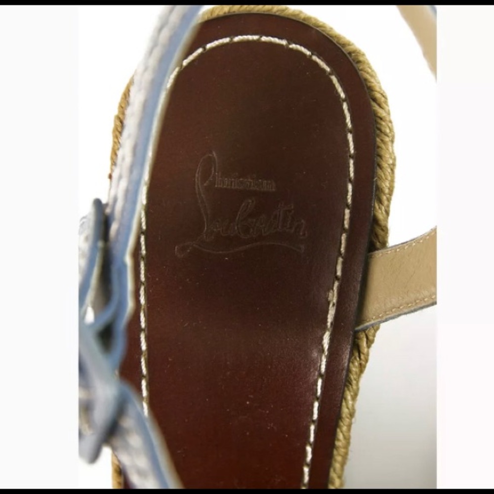 👠SOLD👠 Louboutin Blue wedge platform sandals - Picture 8 of 8
